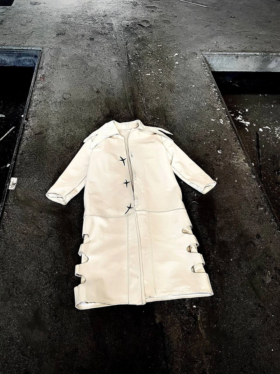 Leather Trench Coat «The Process of Becoming Samson», image 8